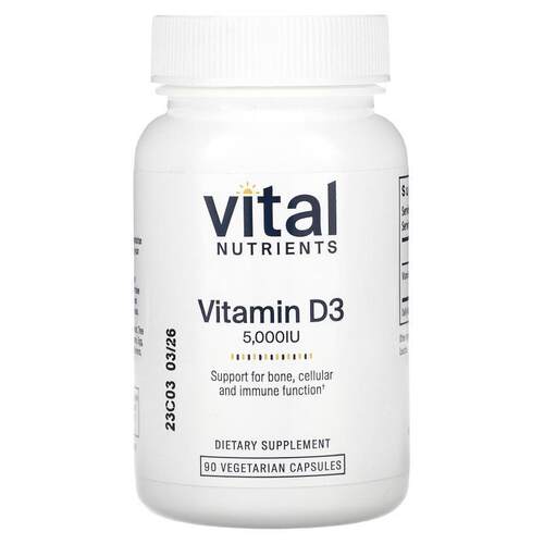Vital Nutrients维生素D3，5000 国际单位