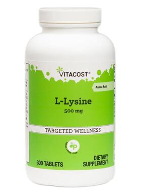 Vitacost,L-Lysine, 500 mg, 300 Tablets