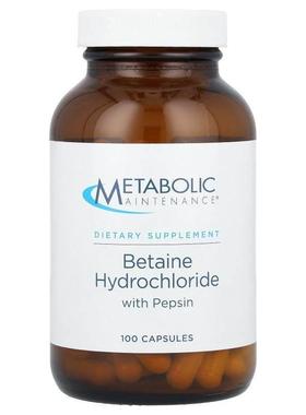 Metabolic Maintenance,Betaine Hydrochloride With Pepsin, 100