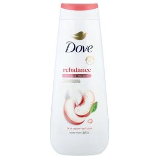 多芬,Body Wash, Rebalance, White Peach + Rice Milk, 20 fl oz