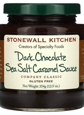 Stonewall Kitchen,Dark Chocolate Sea Salt Caramel Sauce, 12.