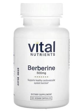 Vital Nutrients,小檗碱，500 毫克，60 粒素食胶囊