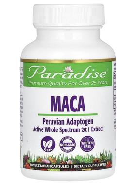 Paradise Herbs,玛卡，60 粒素食胶囊