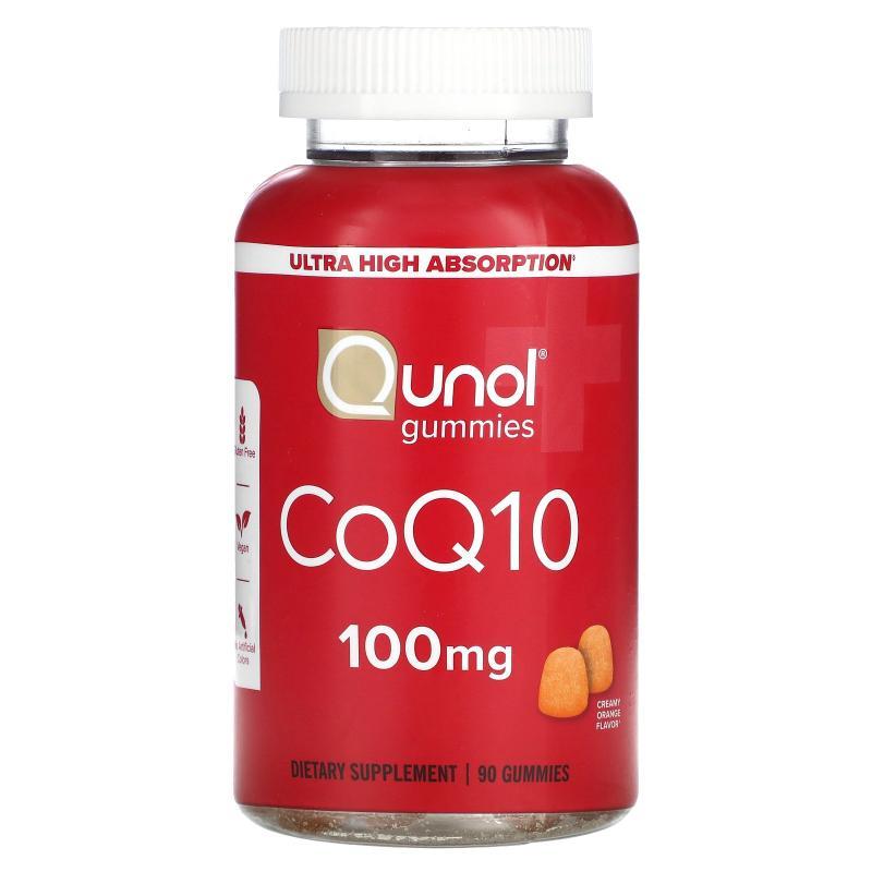 Qunol,CoQ10 Gummies, Creamy Orange , 50 mg , 90 Gummies
