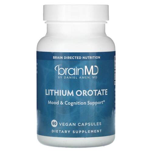 BrainMD,Lithium Orotate, 60 Vegan Capsules