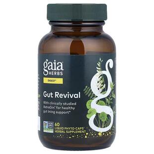 Gaia Herbs,Gut Revival, 60 Vegan Liquid Phyto-Caps