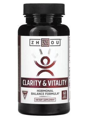 Zhou Nutrition,Clarity &amp;amp;amp; Vitality，60 粒素食