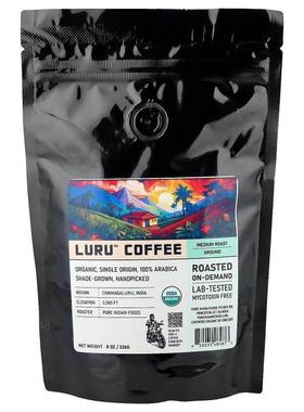 Pure Indian Foods,Luru™ Coffee, Ground, Medium Roast, 8 oz (