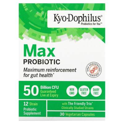 Kyolic,Kyo-Dophilus® Max Probiotic 素食胶囊，500 亿 CFU，30