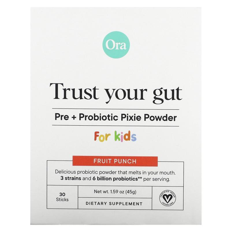 Ora,Trust Your Gut, Pre + Probiotic Pixie Powder, For Kids,