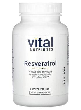 Vital Nutrients,Resveratrol, 60 Vegan Capsules