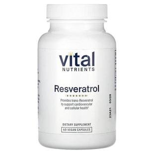 Vital Nutrients,Resveratrol, 60 Vegan Capsules