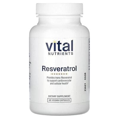 Vital Nutrients,Resveratrol, 60 Vegan Capsules