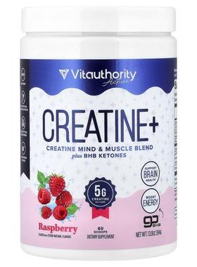 Vitauthority,Active, Creatine+, Raspberry, 13.9 oz (394 g)