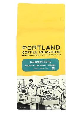 Portland Coffee Roasters,有机咖啡，研磨，轻度烘焙，Tanager's