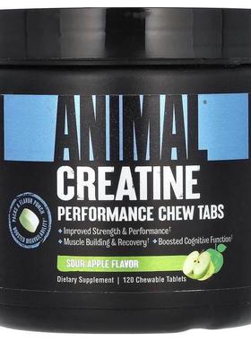 Animal,Creatine Chews, Green Apple, 120 Chewable Tablets