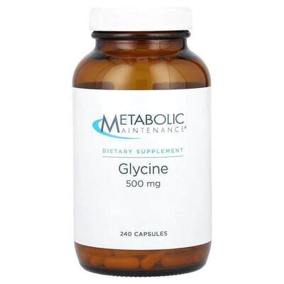 Metabolic Maintenance,Glycine, 500 mg, 240 Capsules