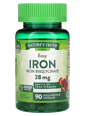 Nature's Truth,Easy Iron, 28 mg, 90 Quick Release Capsules
