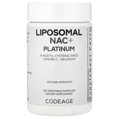 Codeage,Liposomal NAC+ Platinum, 120 Vegetable Capsules