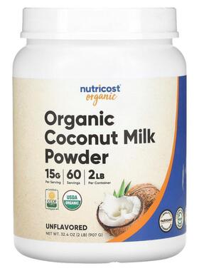 Nutricost,Organic Coconut Milk Powder, Unflavored, 2 lbs (90