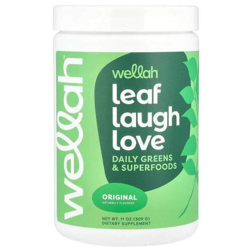 Wellah,Leaf Laugh Love，Daily Greens 和 Superfood，原味，11
