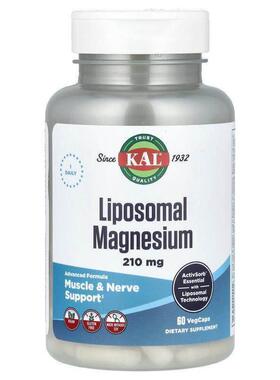KAL,Liposomal Magnesium , 210 mg , 60 VegCaps