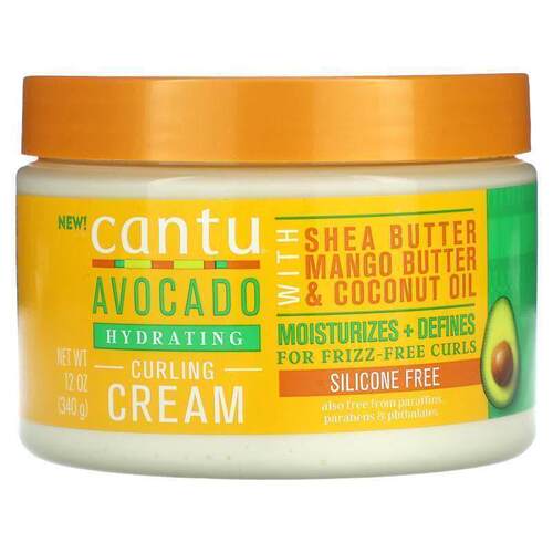 Cantu,鳄梨补水卷发定型乳，12 盎司（340 克）