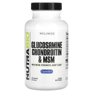 Chondroitin Glucosamine amp; MSM Cap Nutrabio 120 Labs