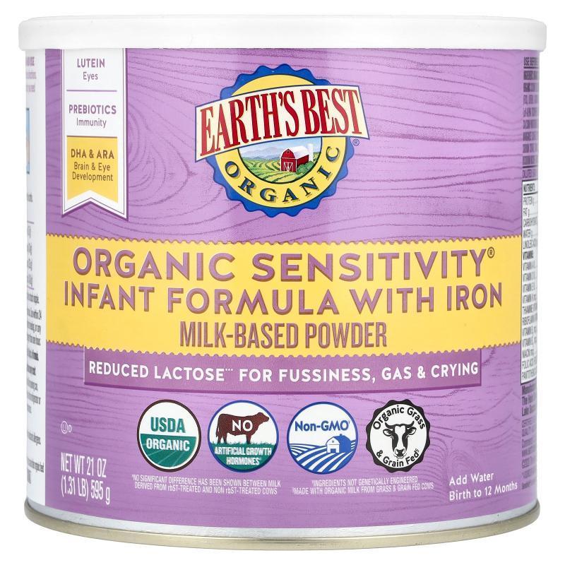 Organic Sensitivity Infant Formula with Iron, 23.2 Oz.