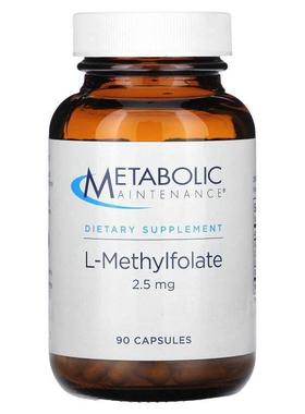 Metabolic Maintenance,L-Methylfolate, 5 mg , 90 Capsules