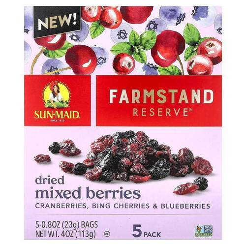 阳光少女,Farmstand Reserve™, Dried Mixed Berries, 5 Pack, 0.