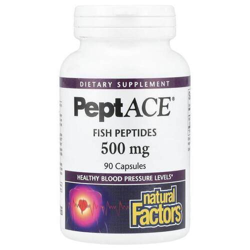 Natural Factors,PeptACE，鱼肽，500 毫克，90 粒胶囊