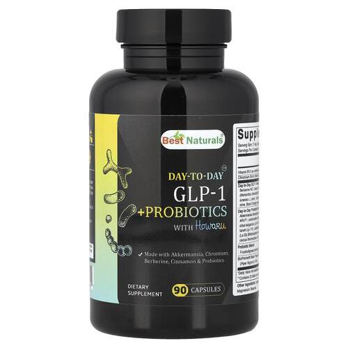 Best Naturals,Day-To-Day™, GLP-1 + Probiotics, 90 Capsule