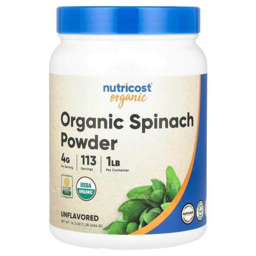 Nutricost,Organic Spinach Powder, Unflavored, 8 oz (227 g)