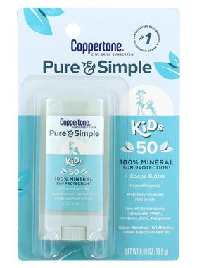 Coppertone,Pure &amp;amp;amp; Simple, Kids, Sunscreen St