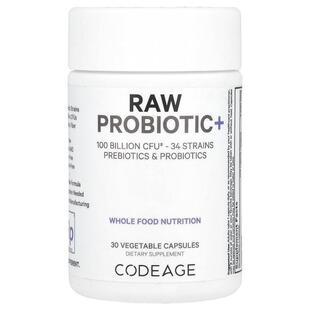 Codeage,Raw Probiotic+, 100 Billion CFU, 30 Vegetable Capsul