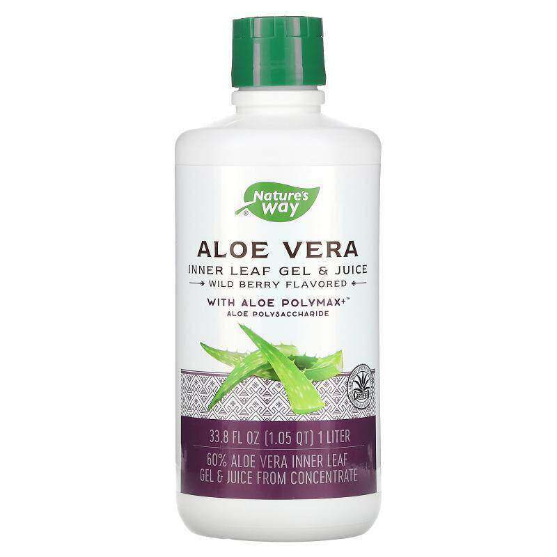 然萃维,芦荟，内叶凝胶和果汁，含 Aloe Polymax，野生浆果味，33