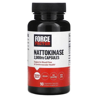 Force Factor,Nattokinase, 2,000 FU, 90 Vegetable Capsules