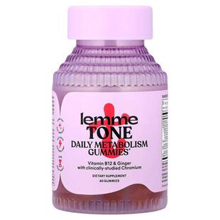Lemme,Tone, Daily Metabolism Gummies, Watermelon Apple, 60 G