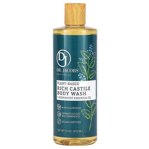 Dr. Jacobs Naturals,Plant-Based Rich Castle Body Wash, Peppe