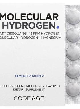 Codeage,分子氢泡腾片，原味，30 片