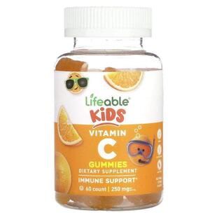 Lifeable,Kids Vitamin C Gummies, 125 mg, 60 Gummies