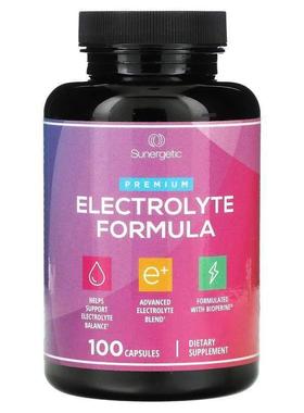 Sunergetic,优质电解质配方，100 粒胶囊