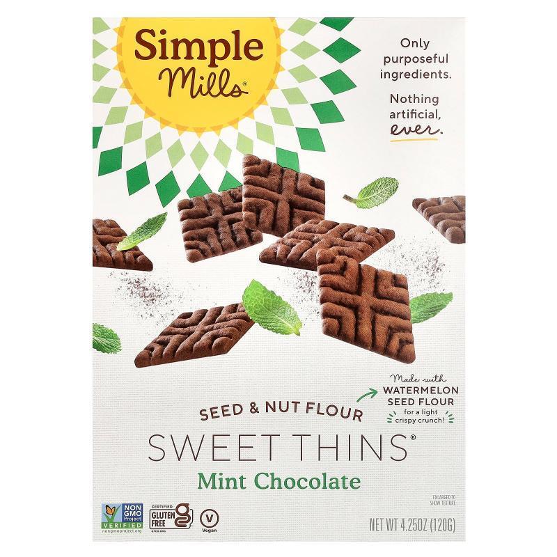 Simple Mills,Seed&amp; Nut Flour Sweet Thins，巧克力蛋4