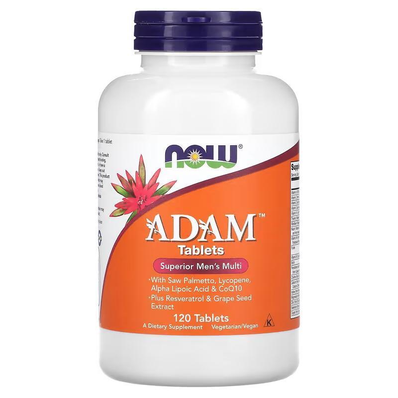 Now诺奥男士多维复合维生素矿物质ADAM成年男性锯棕榈番茄红素辅Q