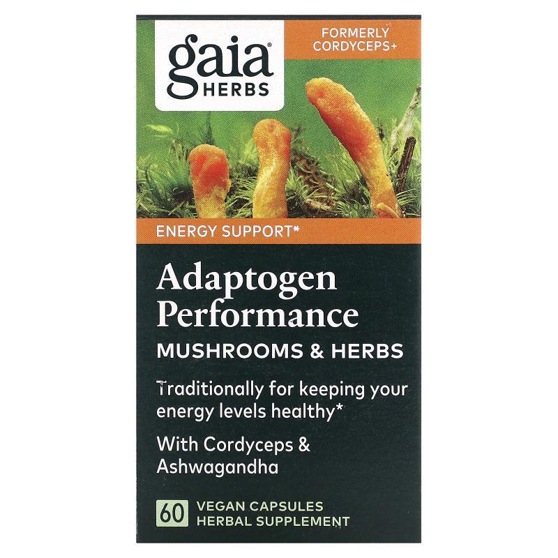 Gaia Herbs,蘑菇 + 草本，冬虫夏草，60粒素食胶囊