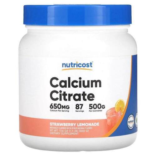 Nutricost,Calcium Citrate, Strawberry Lemonade, 17.6 oz (500