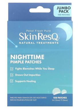 佩特斯,SkinResQ™, Nighttime Pimple Patches, 108 Patches