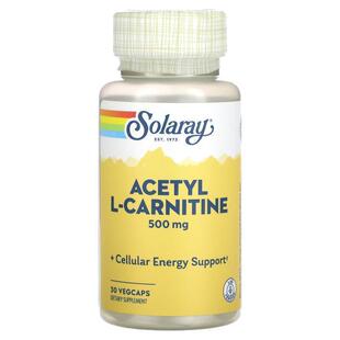 Solaray,Acetyl L-Carnitine , 500 mg, 30 VegCaps