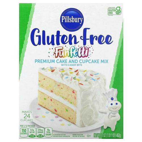Pillsbury,Funfetti Premium Cake and Cupcake Mix with Candy B